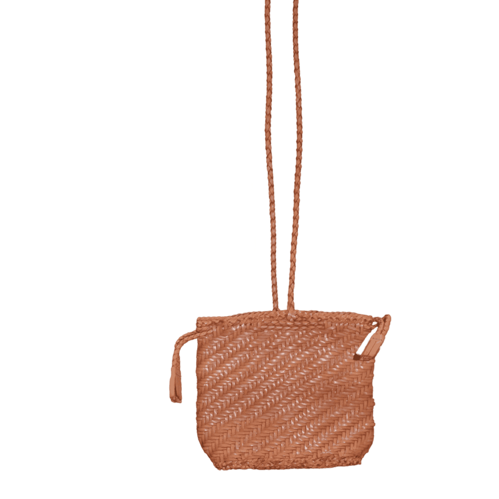 Natural Rattan Crossbody Tote Bag