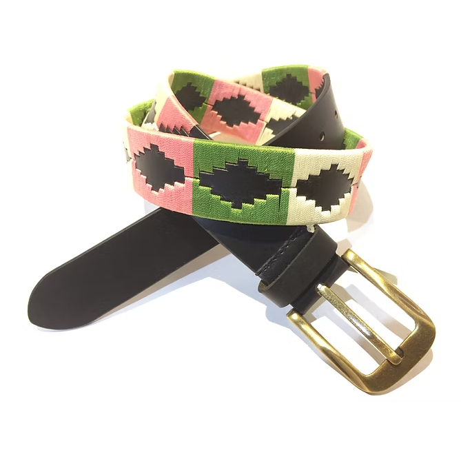 "Garden Party" Tri-Tone Polo Belt