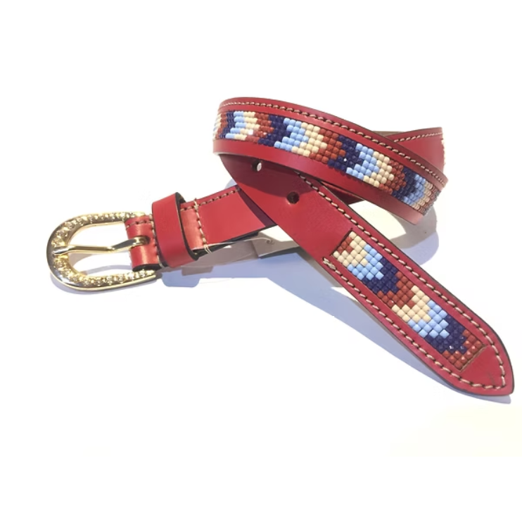 Crimson Canyon Artisan Beaded Riding Belt
