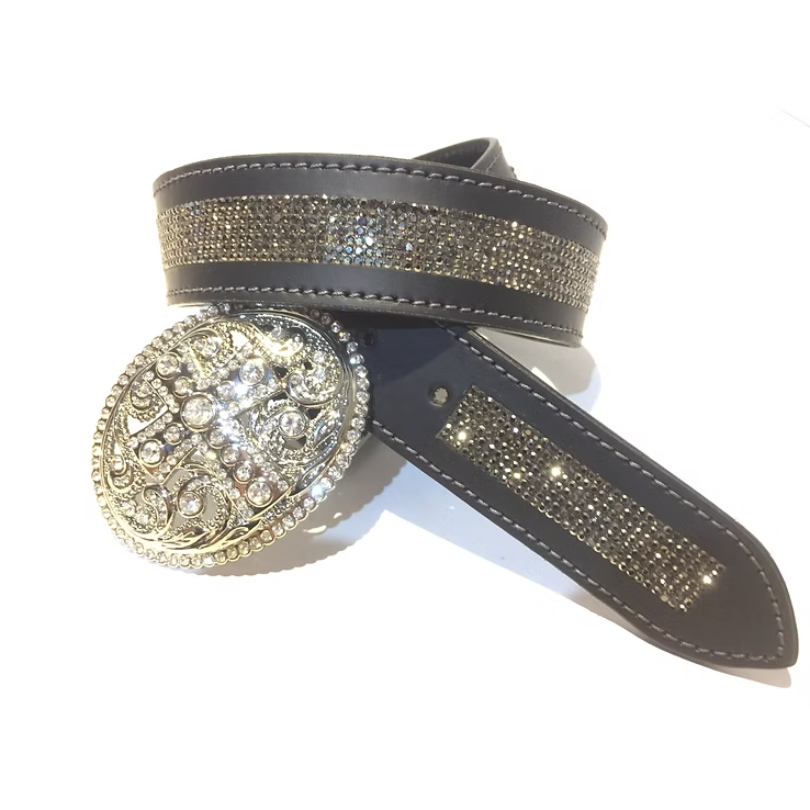 Onyx "Gala" Crystal Statement Riding Belt