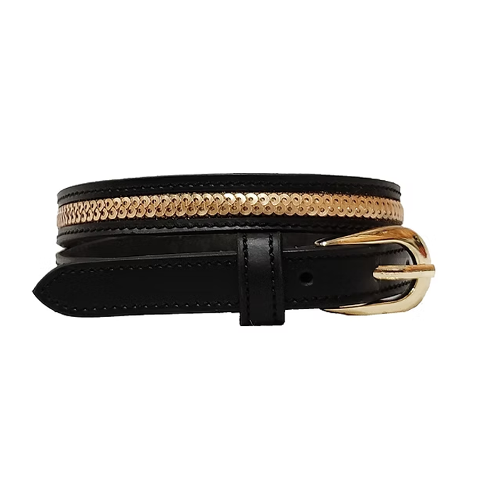 Onyx "Golden Sequin" Performance Riding Belt