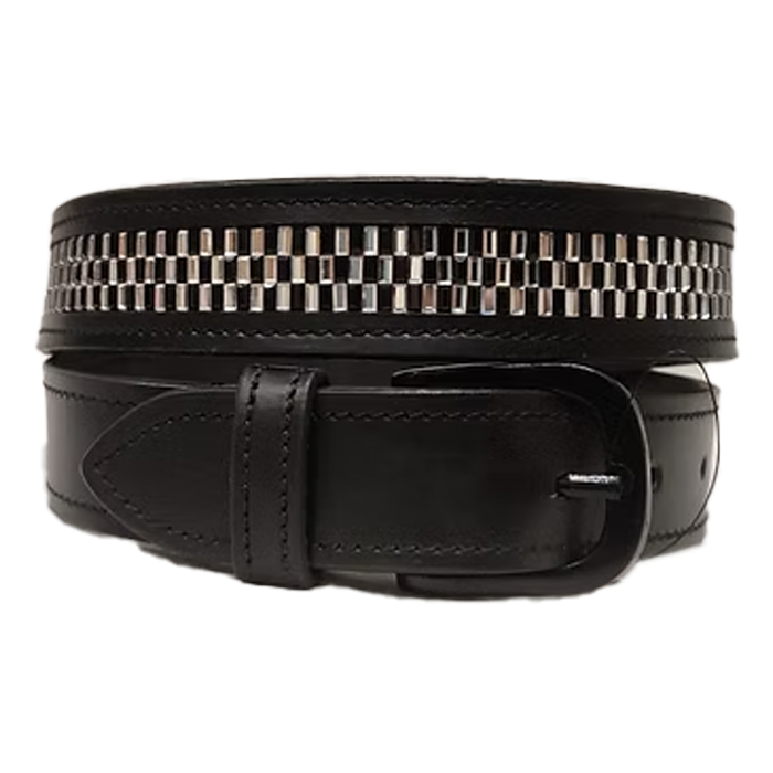 Onyx "Silver Checkers" Studded Riding Belt