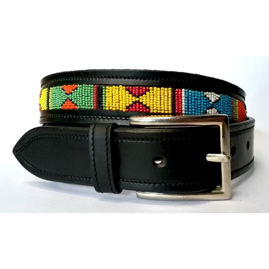 Onyx "Heritage Maasai" Hand-Beaded Riding Belt