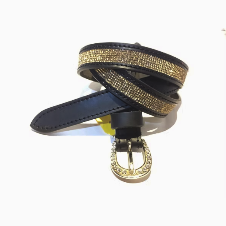 Onyx "Golden Galaxy" Crystal Riding Belt