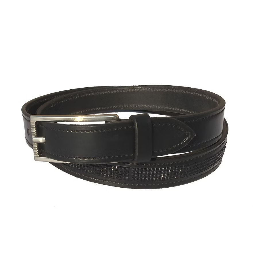 Onyx "Midnight Stealth" Four-Row Crystal Belt