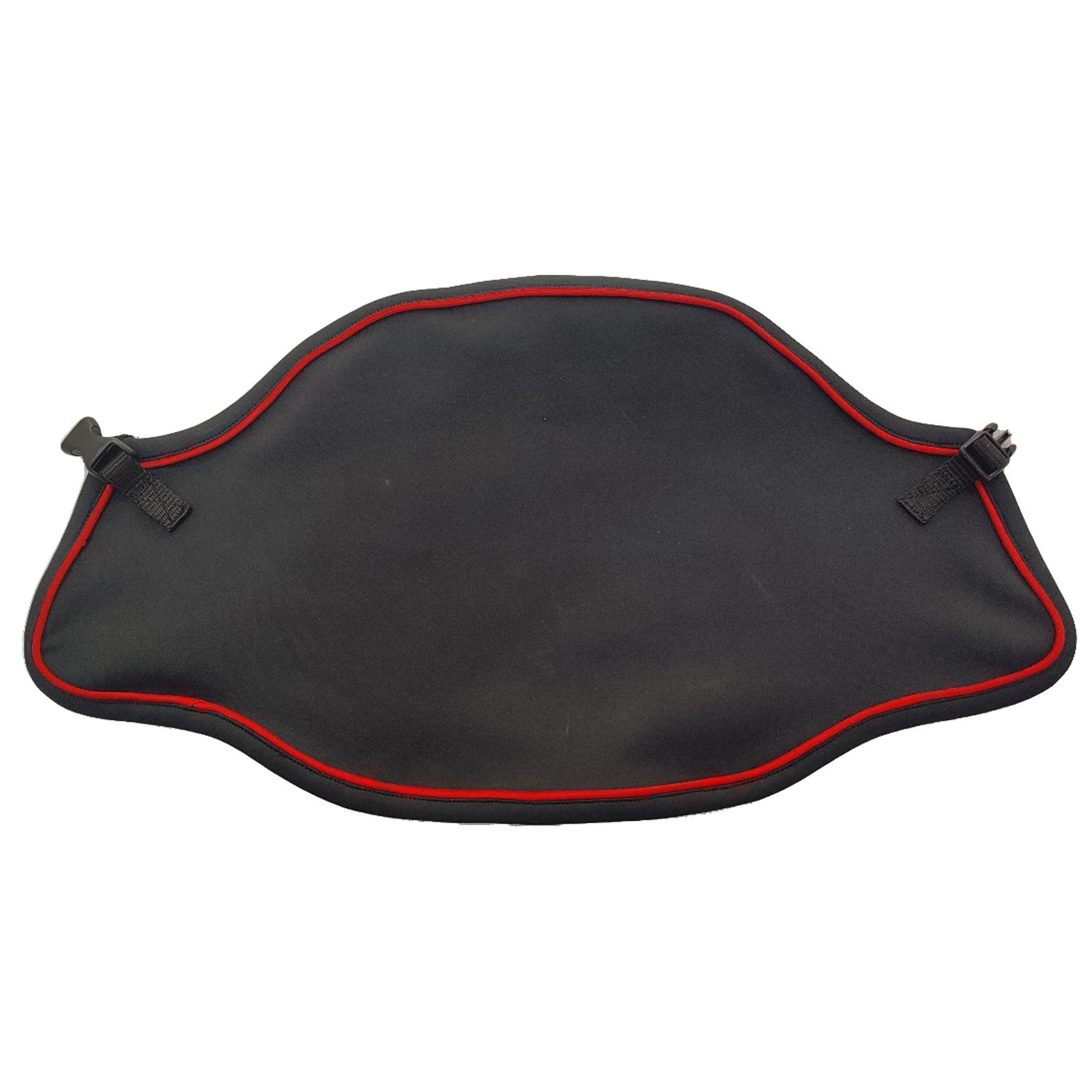 Onyx Performance Rug with Crimson Contrast Piping