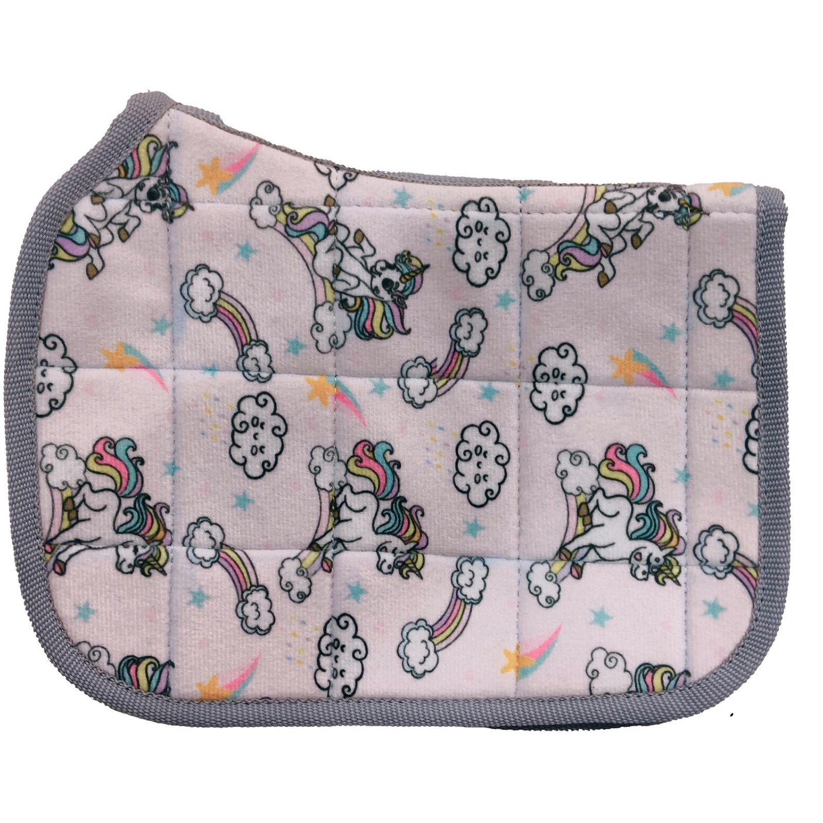 Magical Rainbow Unicorn Quilted Saddle Pad