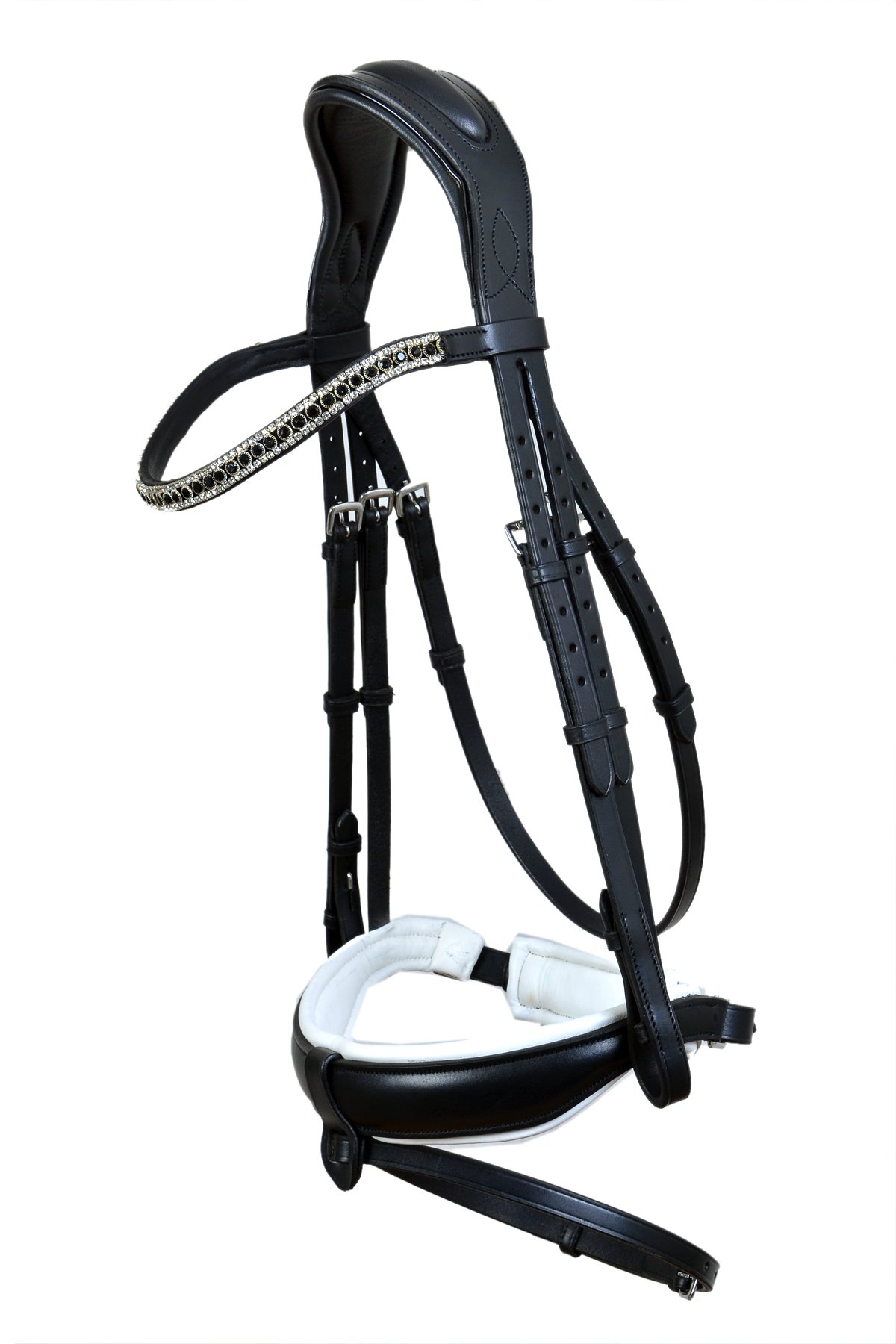Luxury Anatomical Black Leather Bridle