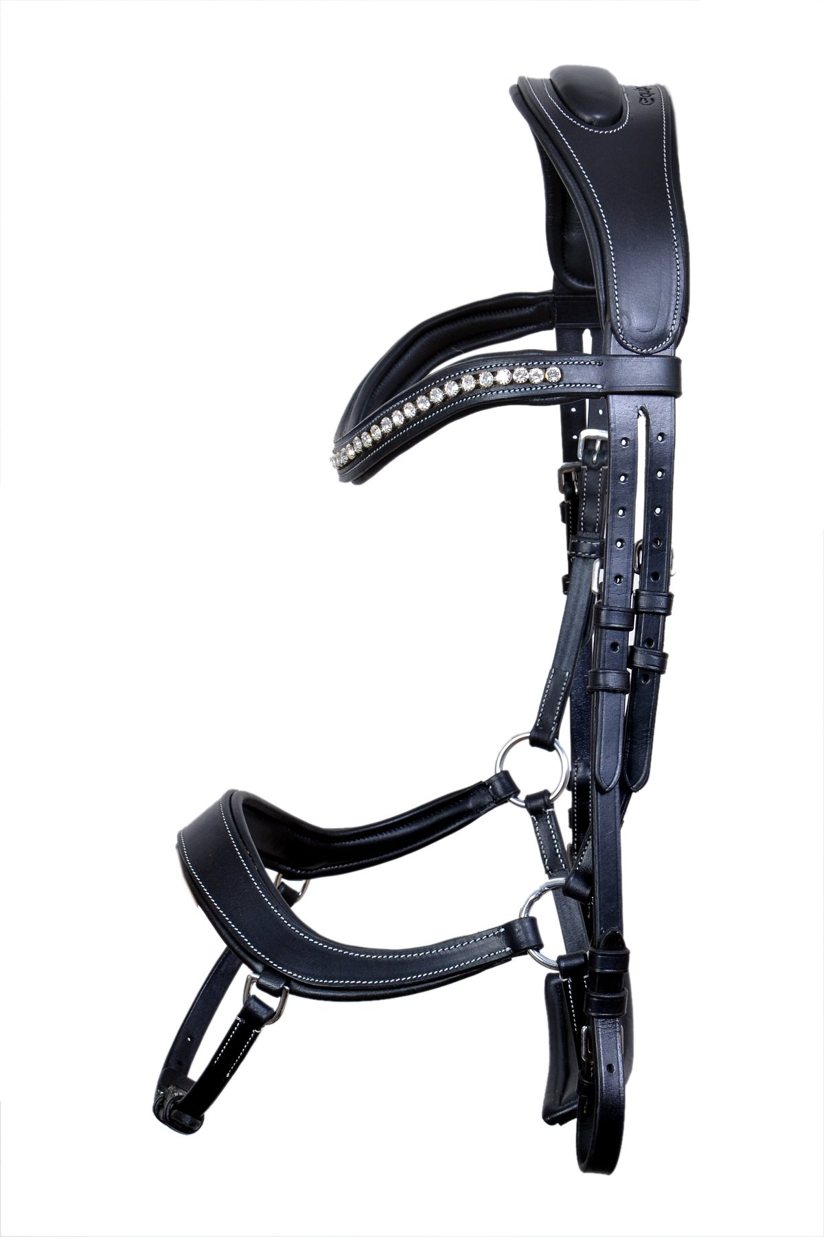 Anatomical Horse Bridle with Crystal Detailing