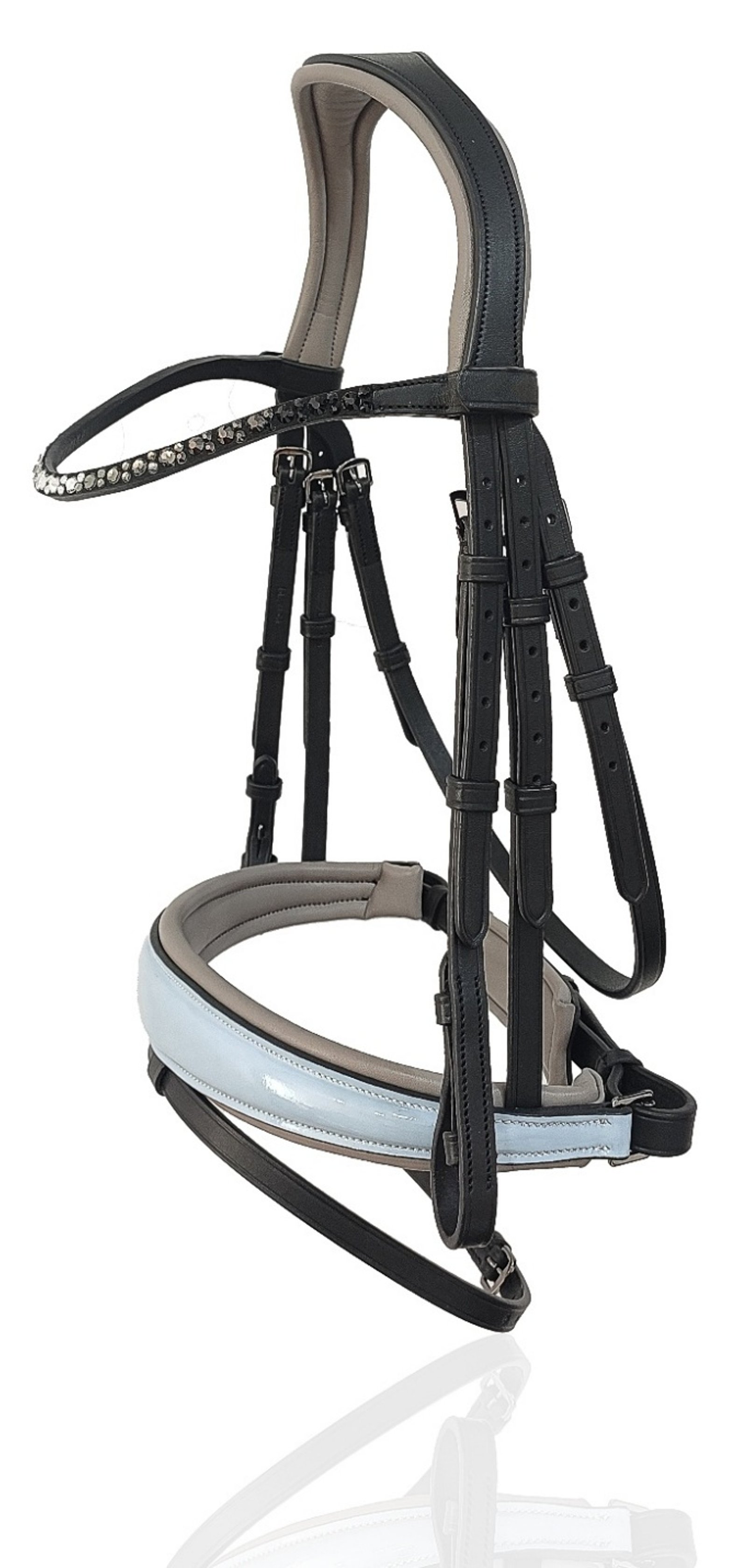 Exclusive Sky Blue Patent Anatomical Bridle