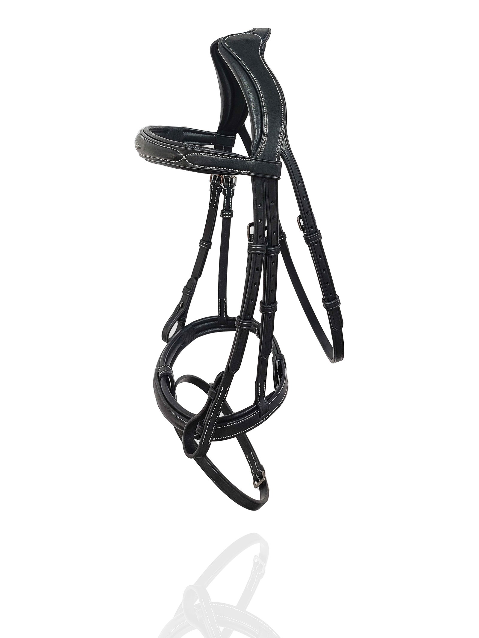 Professional Mono-Crown Bridle with Anatomical Flash Noseband