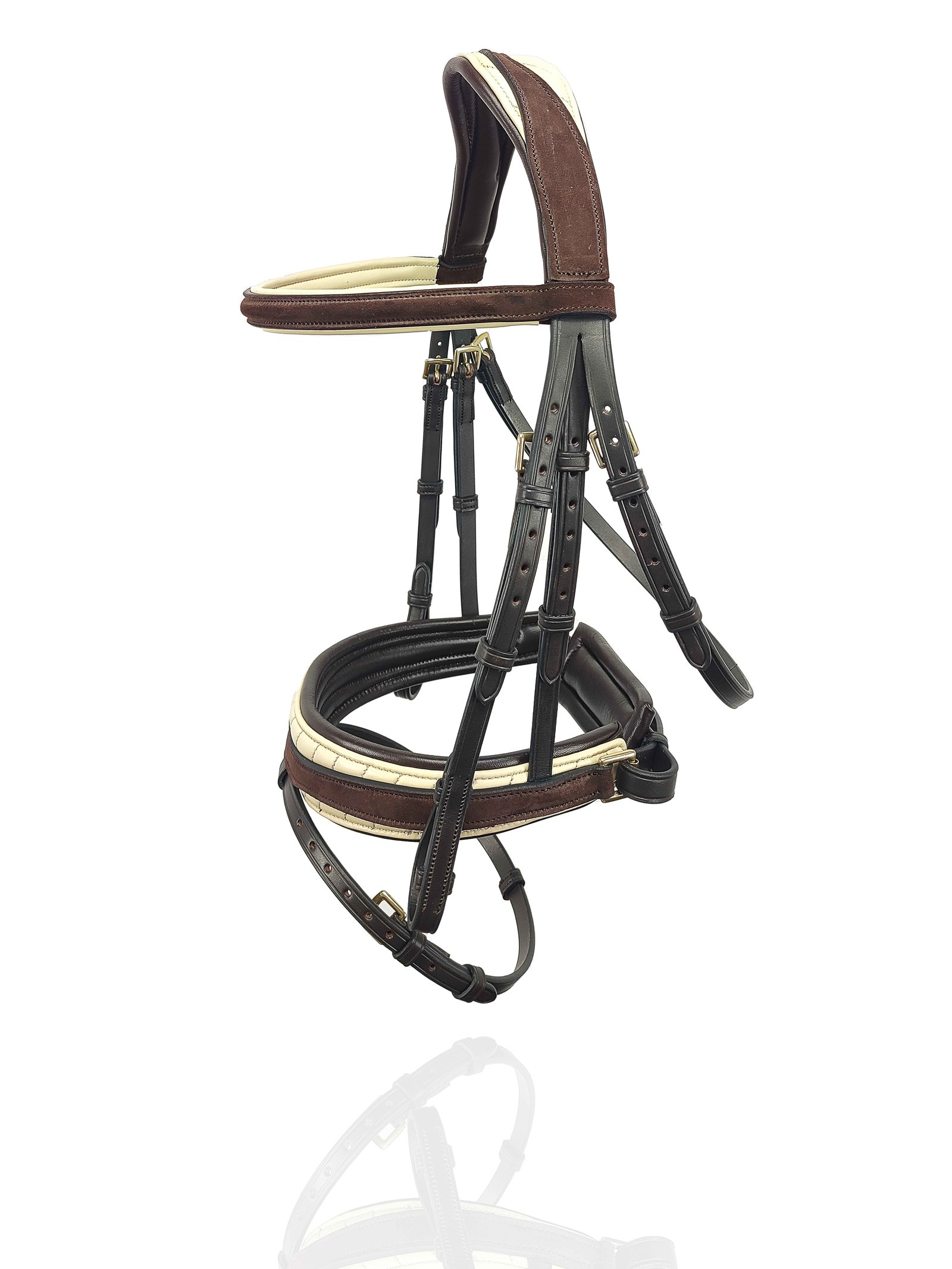 Earth & Ivory Suede Anatomical Bridle