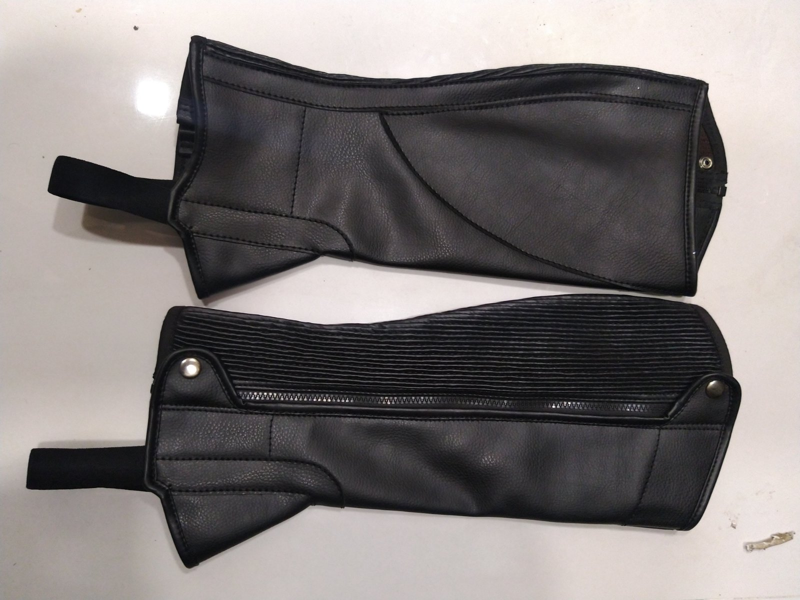 Classic Black Synthetic Half Chaps