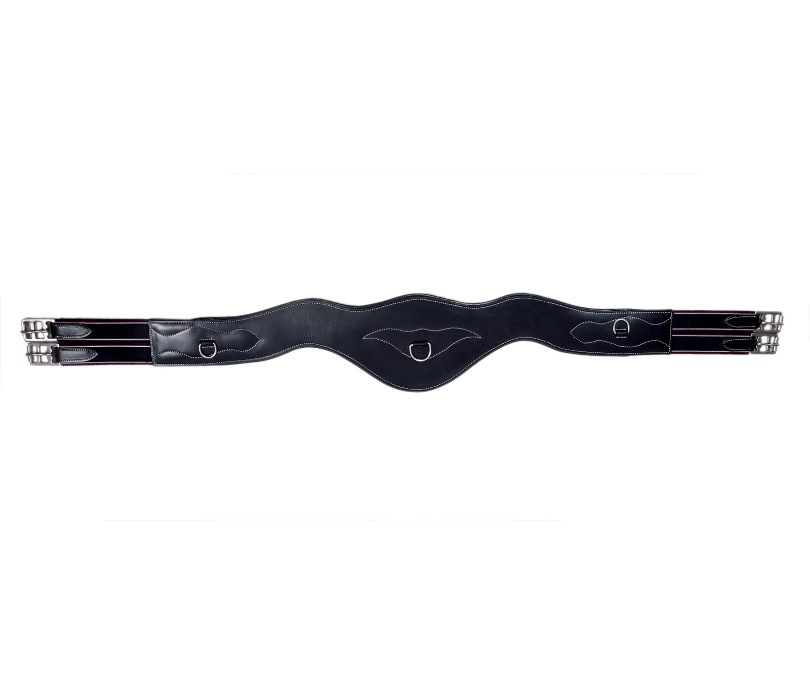 Anatomical Black Leather Girth