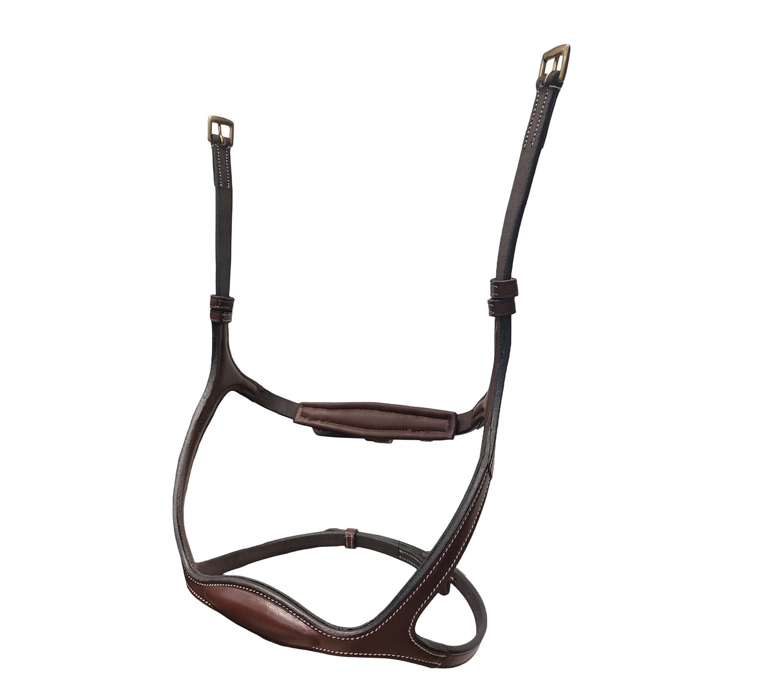 Luxurious Padded Drop Noseband in Rich Havana Brown