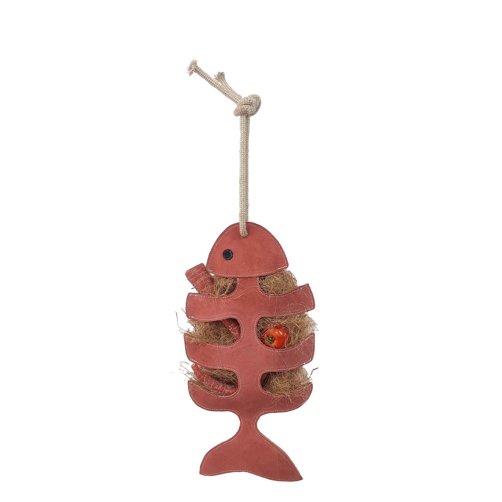Fishbone Suede Foraging Toy