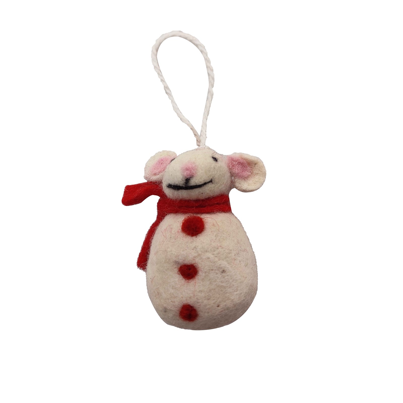 "Snow-Mouse" Handcrafted Wool-Felt Toy