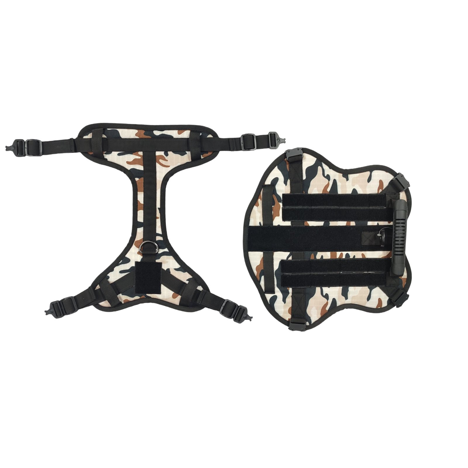 Tactical Desert Camouflage Support Dog Harness Set