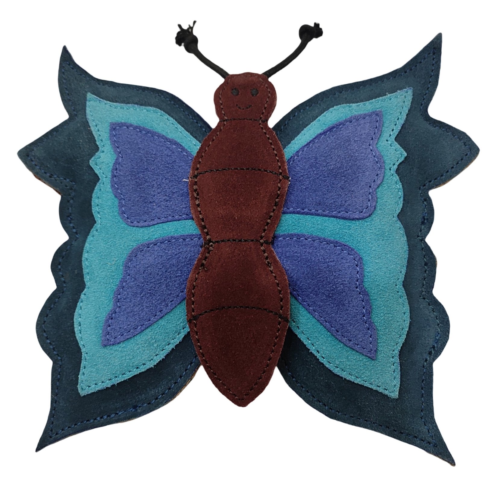 Artisanal Suede Butterfly Interactive Play Toy