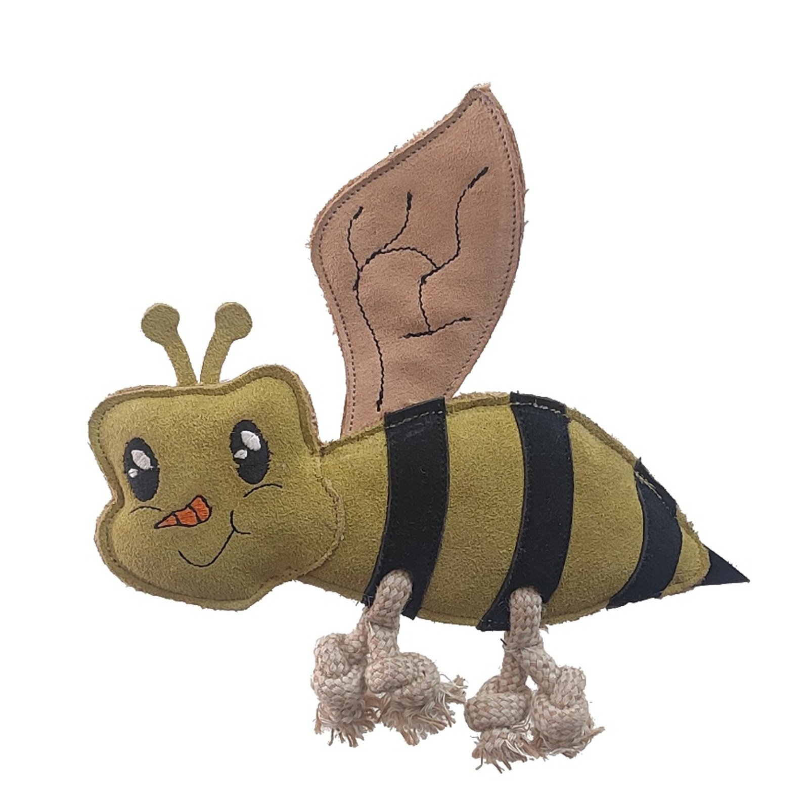Artisanal Suede Bumblebee Tug & Chew Toy
