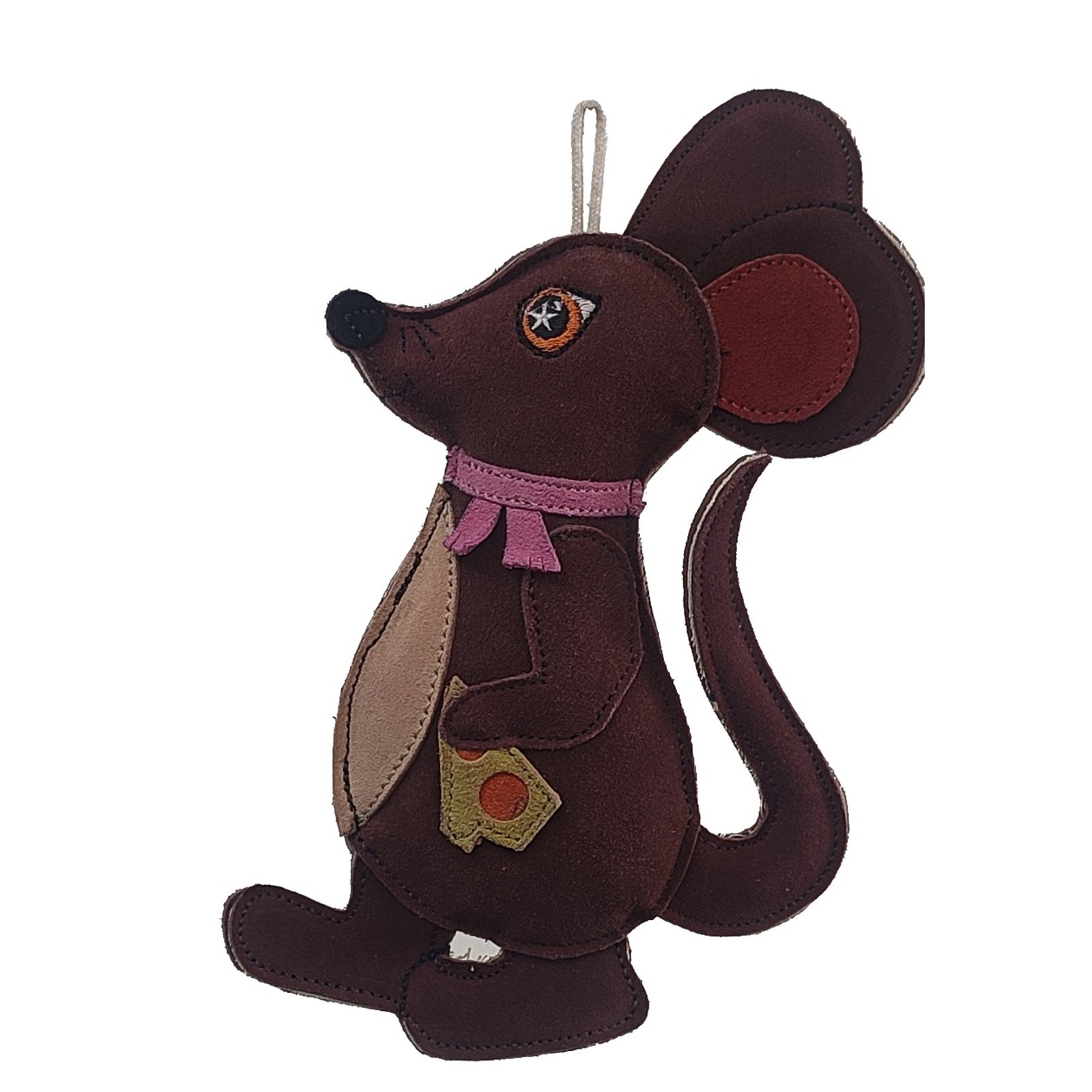 Artisanal Suede Field-Mouse Interactive Play Toy