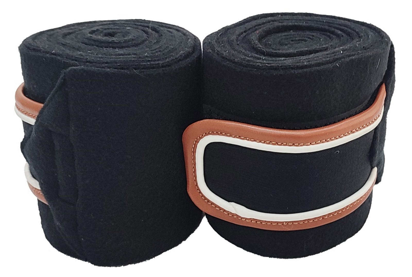 Fleece Bandages with Leather Trim