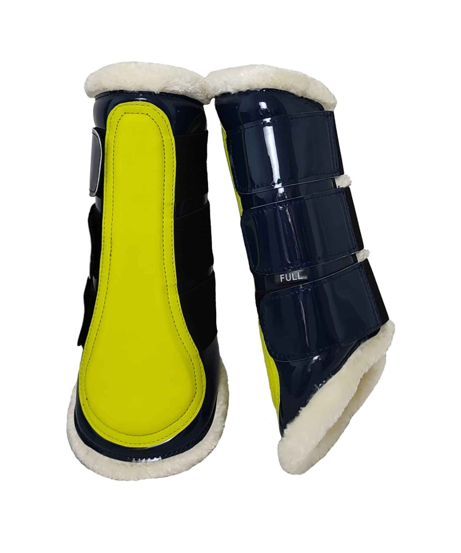 Elite Navy and Lime Professional Tendon Boots