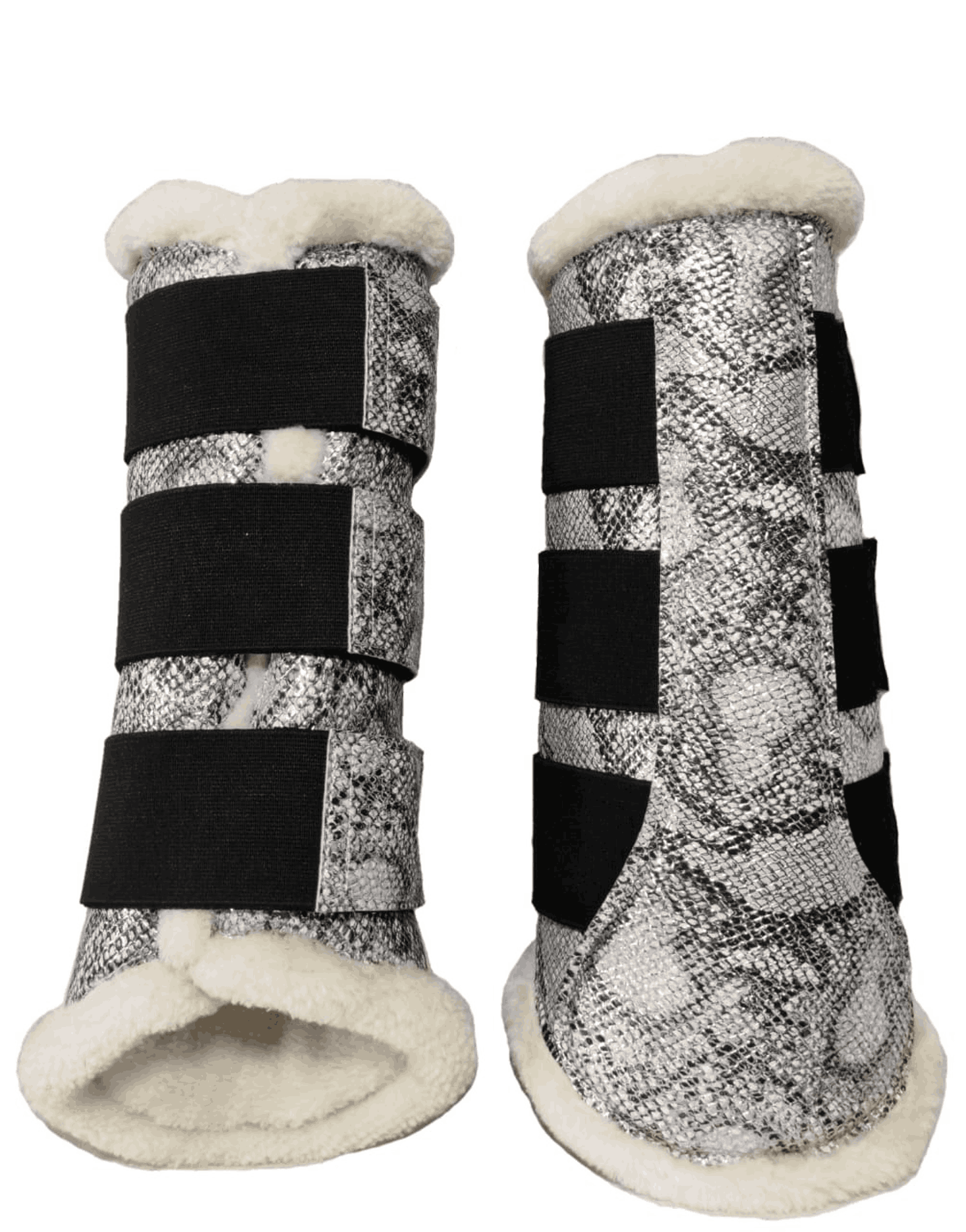 Snake Print Tendon Boots with Natural Fleece