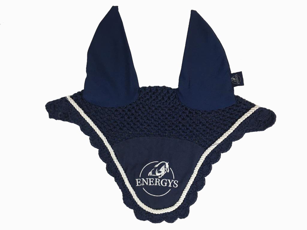 Navy Blue Energys Branded Crocheted Fly Veil with Ears