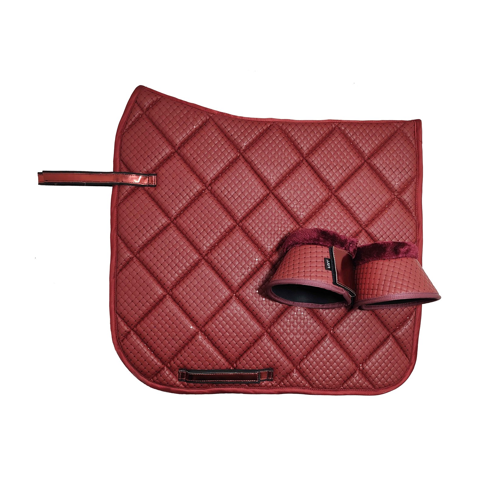 Luxurious Burgundy Diamond Quilted All-Purpose SaddlePad