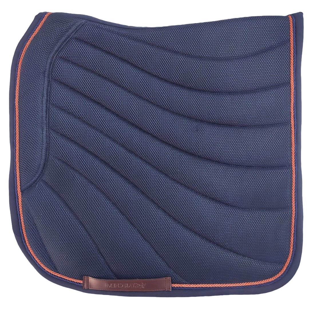 Azure Aero-Flow Performance Saddle Pad with Coral Accents