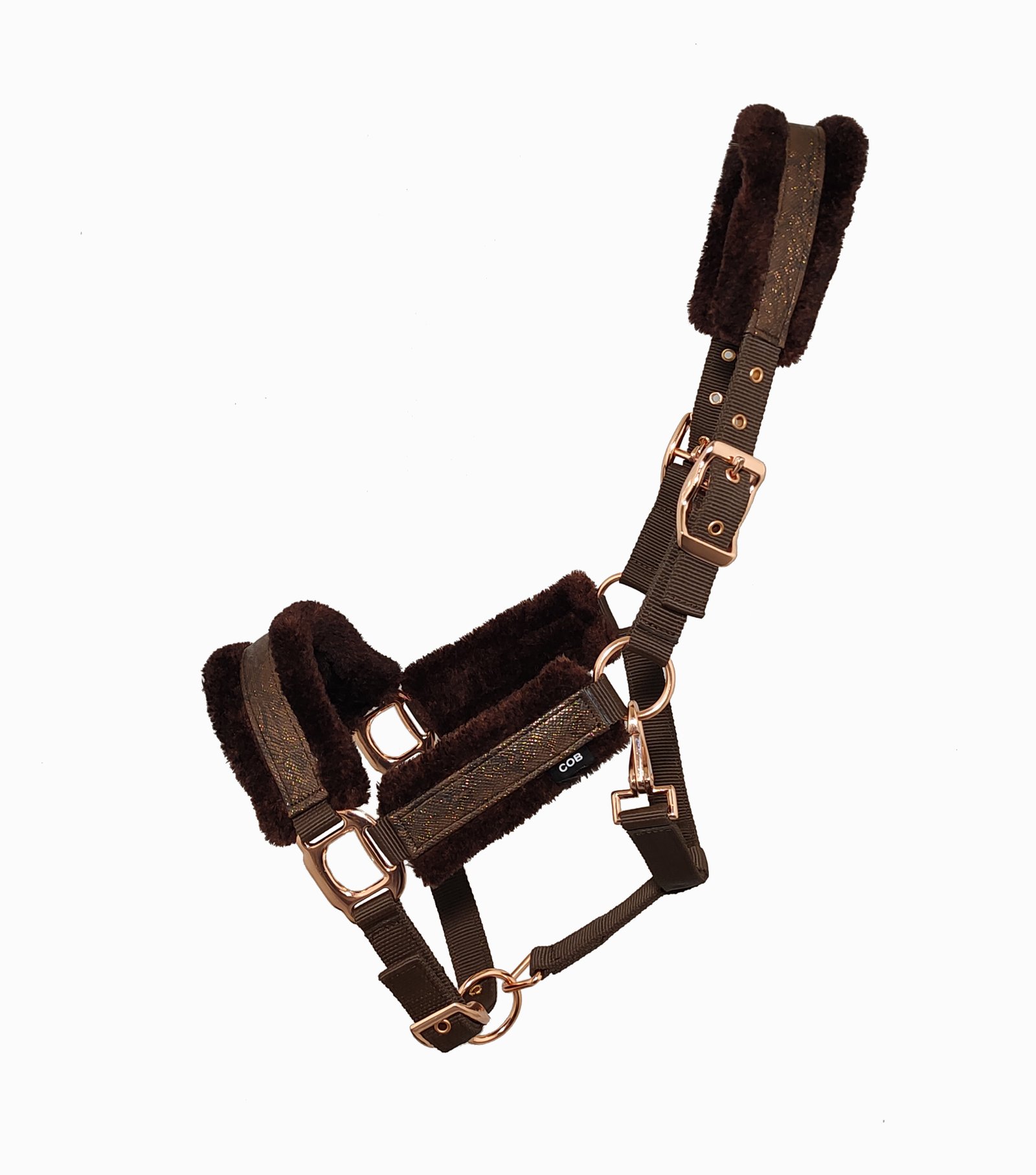 Chocolate Sparkle Fleece Halter